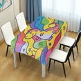 thumbnail image 4 of Yayeee Tablecloths 60" x 90" Rectangle Wrinkle Resistant Party Table Cover, Vibrant Dinosaur, 4 of 8