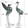 thumbnail image 2 of Crane Statues for Garden Decor, Bird Yard Art Coastal Ocean Decor, Outdoor Heron Garden Animal Sculptures for Backyard, Yard, Patio, Porch, Gray, 2 of 7