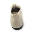 thumbnail image 3 of Women’s Loafer Flats with Faux Fur and Gold Chain Accent – Soft Suede-Like Slip-On Shoes – Comfortable Casual Dress Flats for Work, Office, Travel, or Everyday Wear, 3 of 5