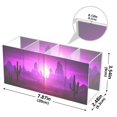 thumbnail image 3 of Desert at Night Landscape Acrylic Pencil Pen Holder Cup 4 Compartments Desktop Organiser 7.87"x2.78"x3.54", 3 of 7