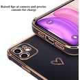 thumbnail image 3 of ZUKKASHAN for iPhone 12 Case Cute Girls Silicone Heart Pattern Design Case Fashion Plating Edge Ultra Thin Shockproof Protective Bumper Phone Case for iPhone 12, 3 of 7