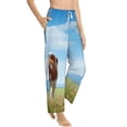 thumbnail image 6 of Salouo Cow Grazing Nature Print Women's Pajama Pants Casual Loose Sweatpants PJs Flowy Pants Drawstring Palazzo for Women Wide Leg Pants Lounge Pajama -XX-Large, 6 of 8