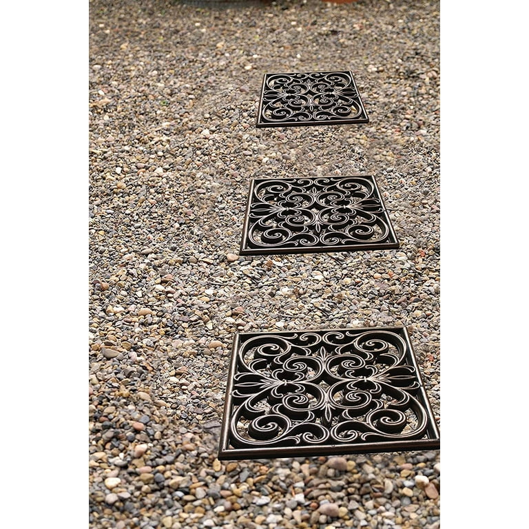 A1HC Multi Functional-Garden Stepping Stone Mat Round, Natural Rubber Heavy-Duty Hand Finished Design 12