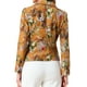 thumbnail image 3 of BLAZER AJUSTADO PARA MUJER INSPIRE CHIC CON SOLAPA CON MUESCA Y ESTAMPADO, CHAQUETA DE TRABAJO ABIERTO L NARANJA-FLORAL, 3 of 6
