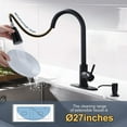 thumbnail image 3 of Wowow Single handle Black Stainless Steel Pull-Down Kitchen Sink Faucet with sprayer, 1 Piece, 3 of 7