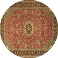 thumbnail image 1 of Ahgly Company Indoor Round Persian Brown Traditional Area Rugs, 6' Round, 1 of 4
