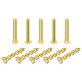 thumbnail image 1 of Unique Bargains Brass Hex Bolts, M4x25mm 10 Pack Fully Thread Grade 4.8 Machine Screws, 1 of 4