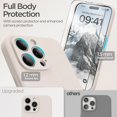 thumbnail image 3 of for iPhone 16 Pro Max Case, Liquid Silicone Case with Camera Protection Soft Gel Rubber Cover with Microfiber Lining Shockproof Protective Phone Case for iPhone 16 Pro Max 6.9", Light Brown, 3 of 5