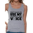 thumbnail image 1 of Women's Don't Make Me Use My Baseball Mom Voice Graphic Tank Tops Black Sport Mom, 1 of 4
