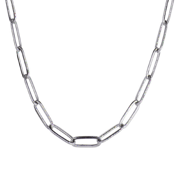 Cadena para Hombre LUCKMAN Acero Inoxidable con Baño Oro 18k Modelo Roman Plateado UNITALLA