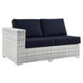 thumbnail image 2 of Modway Convene Outdoor Patio Left-Arm Loveseat in Light Gray Navy, 2 of 8