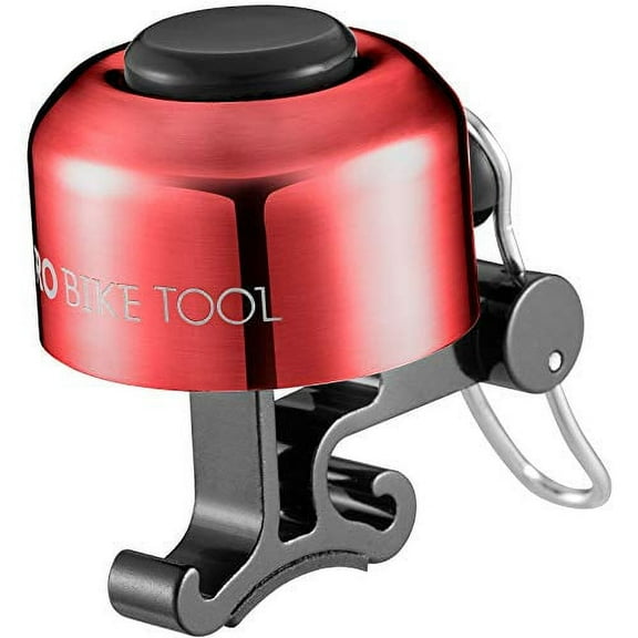 PRO BIKE TOOL Bicycle Bell for Handlebars - Crisp, Clear & Long Sound (Red)