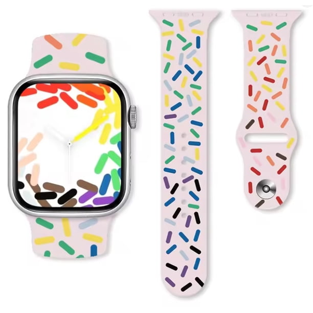 Correa Deportiva de Silicona, Chispas, Compatible con Apple Watch Series 1/2/3/4/5/6/7/8/9/10/11/SE/Ultra