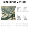 thumbnail image 5 of Orinice Snowy Village River Graphic Decorative Cushion Throw Pillow Cover 1PC for Home Couch Bedroom Car Sofa 12x12in, 5 of 5