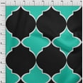 thumbnail image 4 of oneOone Viscose Chiffon Turquoise Blue Fabric Quatrefoil Sewing Fabric By The Yard Printed Diy Clothing Sewing Supplies 42 Inch Wide, 4 of 4