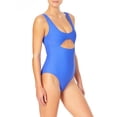 thumbnail image 3 of No Boundaries Junior's Cutout Solid One Piece Swimsuit, 3 of 3