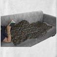 thumbnail image 6 of Garden Art Soft Flannel Fleece Throw Blanket, Colorful Floral Arrangement of Blossoming Petals Traditional Russian Pattern, Cozy Plush for Indoor and Outdoor Use, 70" x 90", Multicolor, by Ambesonne, 6 of 6