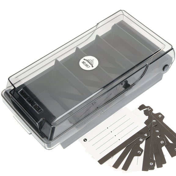 2 PCS Id Card Boxes Index Case Sturdy Holder Business