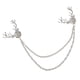 thumbnail image 2 of 3xFashion Cabeza de Ciervo Puntas de Alce Cadenas Dobles Borlas Collar Alfileres Broche Plata 6 piezas, 2 of 6