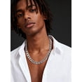 thumbnail image 2 of ChainsProMax Mens Necklace 316L Stainless Steel Sturdy Curb Chain Necklace Hip Hop Jewelry Gift, 2 of 7