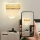 thumbnail image 3 of Modern Curved Leaf Wall Lights, Indoor LED Wall Lamp, 8W Hardwired Acrylic Wall Light for Bedroom, Living Room, Hallway, 3 Color Modes, 3 of 5