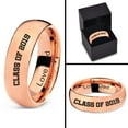 thumbnail image 4 of Tungsten Graduating Class Of 2019 Engraved Love Dad Band Ring 7mm Men Women Comfort Fit 18k Rose Gold Dome Polished, 4 of 4