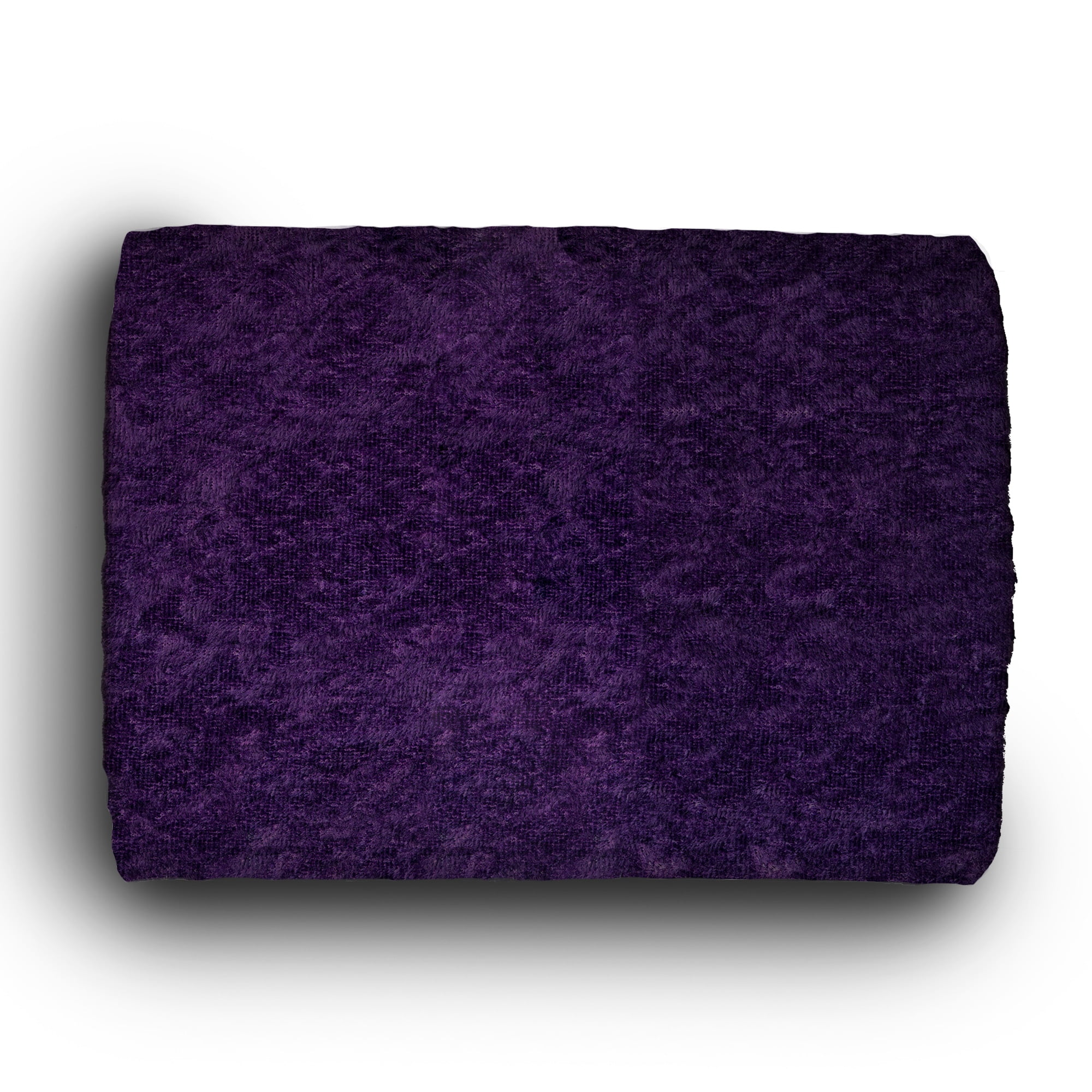 David Textiles 58" x 1.5 yd Polyester Crushed Panne Velvet Precut Fabric, Eggplant