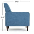 thumbnail image 4 of Noble House Caden Standard Button Tufted Fabric Recliner,Muted Blue, 4 of 13