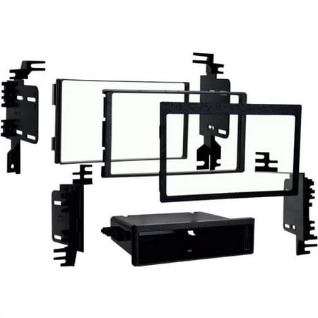 Metra - Dash Kit for Select 1996-2011 Hyundai Elantra Optima Sonata Santa Fe Accent Sportage DIN DDIN - Black