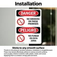 thumbnail image 3 of (2 Pack) No Smoking On These Premises Bilingual OSHA Danger Sign, 3 of 7
