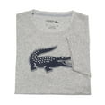 thumbnail image 3 of Men's Lacoste Silver Chine/Navy Blue Sport 3D Print Crocodile Jersey T-Shirt - 3/S, 3 of 3