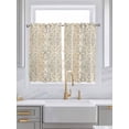 thumbnail image 2 of Tier Curtains 45 Inches Long, Bohemian Floral, Window Treatment Curtain Drapes, Vintage Gradient European Line Window Half Privacy Curtains for Bedroom Bathroom, 42"x45", 2 Panels, 2 of 7