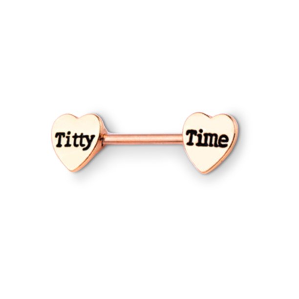 Jumpingount Anillo para pezones Accesorio de moda Decoración corporal para mujer Oro rosa Titty-Time Oro rosa titty-tiempo 20piezas