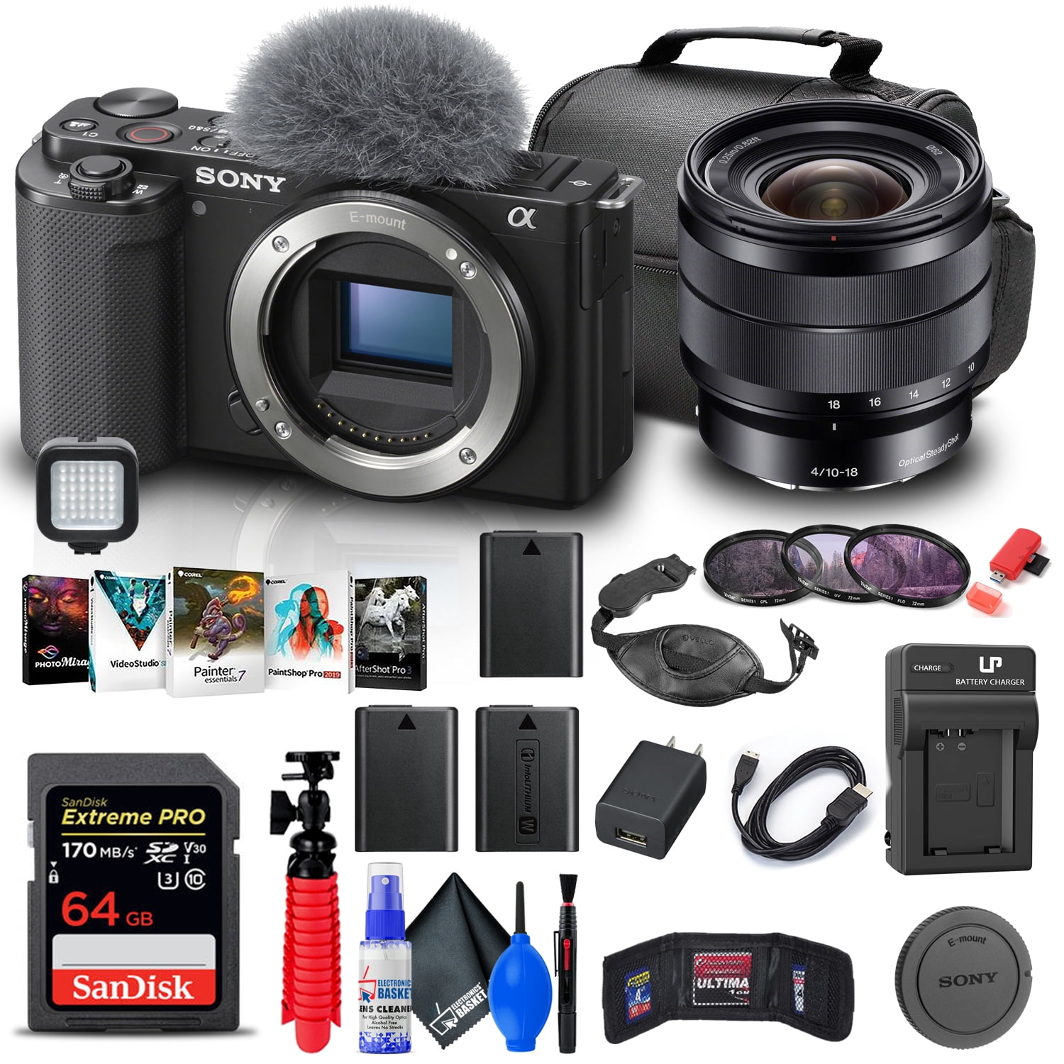 Sony ZV-E10 Mirrorless Camera with 16-50mm Lens (Black