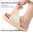thumbnail image 4 of Ecetana Open Toe House Slippers for Women Memory Foam Bedroom Slippers Cozy Indoor House Shoes, 4 of 7
