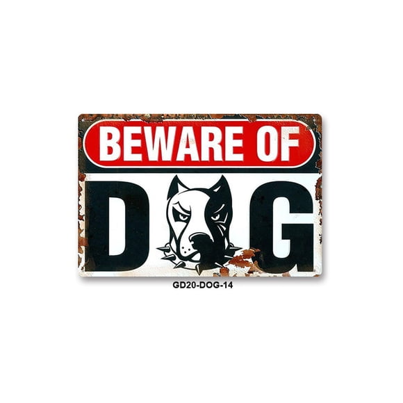 Calcomanía de vinilo con aviso «Beware of Dog», 10 unidades/lote