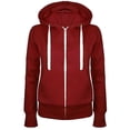 thumbnail image 1 of Women Long Sleeve Patchwork Solid Color Hooded Zipper Casual Sport Coat, 1 of 3