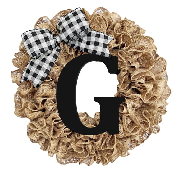 Xoxingysm Unique Last Name Year Round Front Door Wreath with Bow Welcome Sign Garland Creative 26 Letter Farmhouse Wreath for Front Door Spring All Seasons Outside Hanger Decor Gift, 1X Wreath