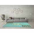 thumbnail image 3 of Ahgly Company Indoor Square Abstract Light Blue Modern Area Rugs, 5' Square, 3 of 4
