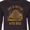 thumbnail image 4 of Inktastic Life's Better With Bees Long Sleeve Youth T-Shirt, 4 of 5