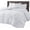 Pure White, variant on Quilted Queen Size Comforter - All-Season Down Alternative Duvet Insert - Luxury Hotel Winter Warm Beige Comforter with Anti-Clump Tech & 8 Tabs- Reversible 88"x88"