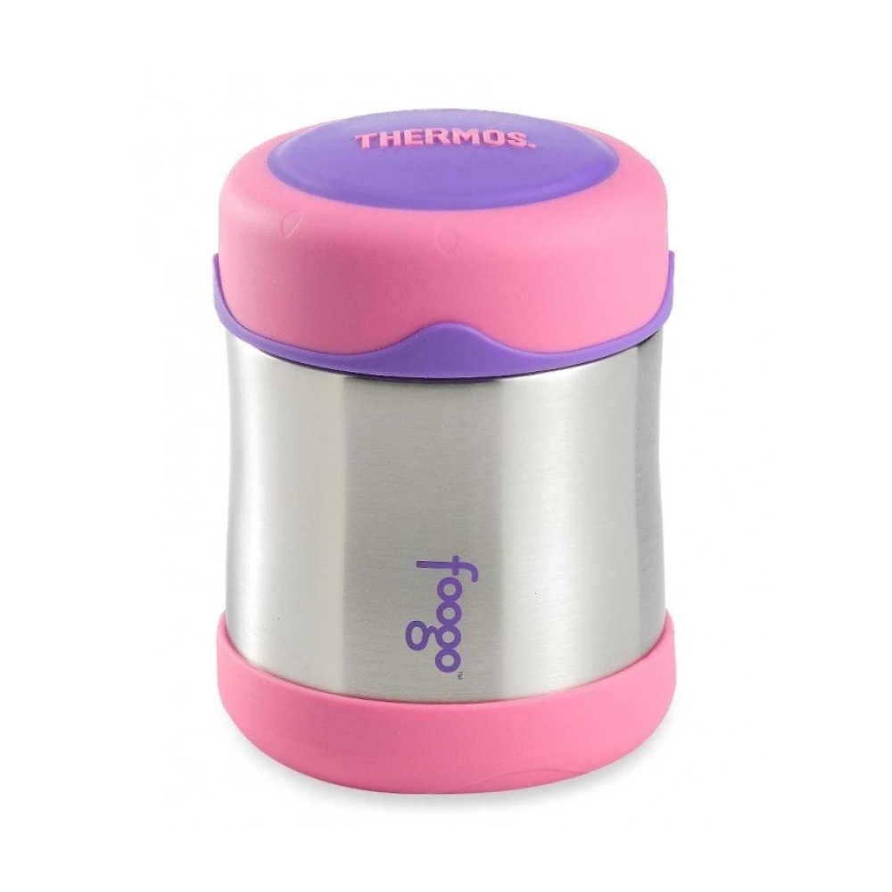 THERMOS FOOGO Vacuum Insulated Stainless Steel 10-Ounce Food Jar, Pink/Purple - image 2 of 3