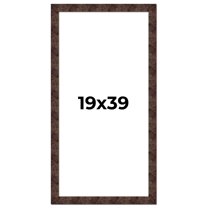 19x39 Frame Brown Burl Real Wood Picture Frame Width 1.625 Inches | Interior Frame Depth 0.5 Inches