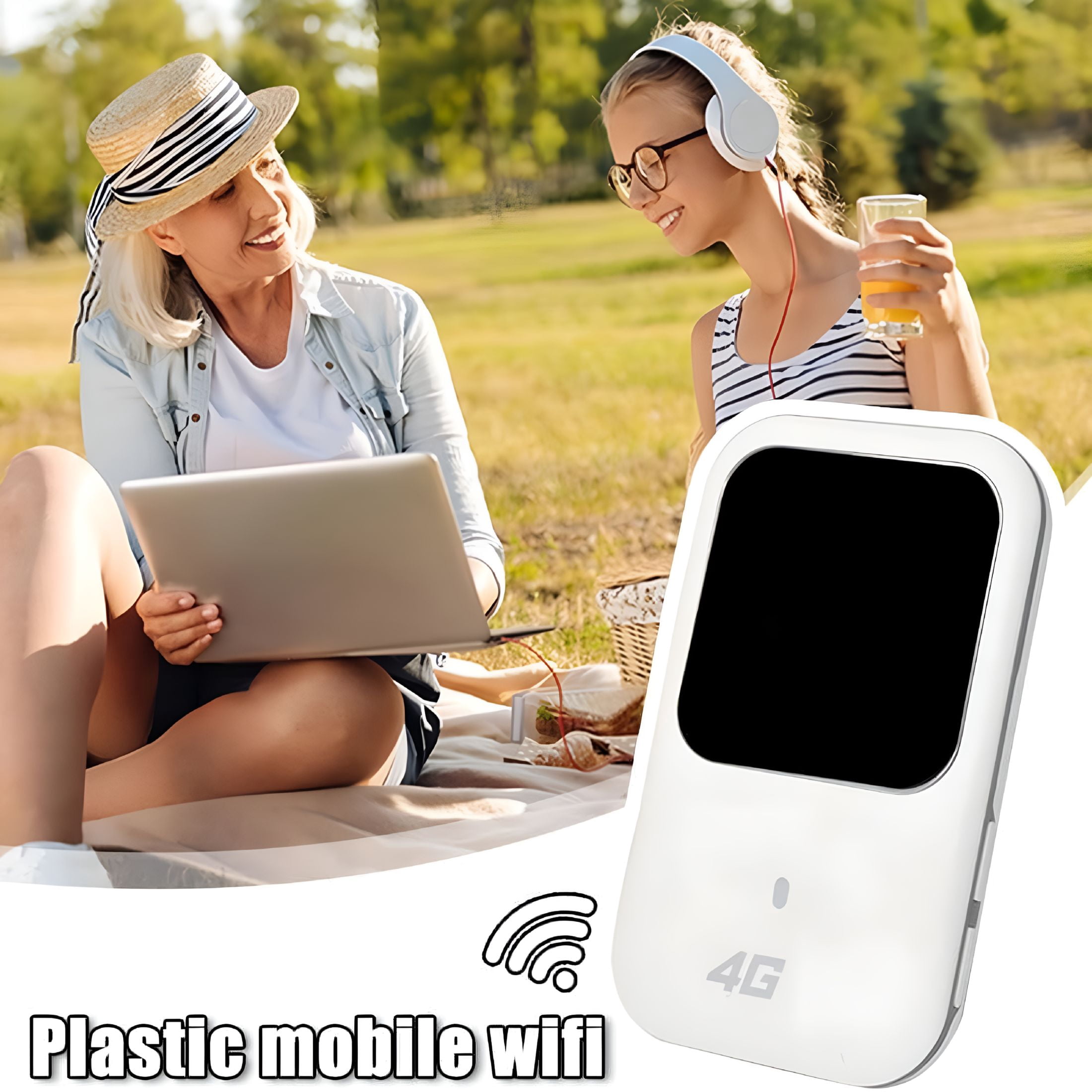 GJX 2026 New Portable Wifi Mobile Hotspot 4G Wifi Router for Car Travel Laptop,Unlimited Satellite Internet,High-Speed Smart Router for Home,Office,Camping,Road Trip