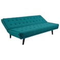 thumbnail image 4 of Modway Glance Tufted Convertible Fabric & Wood Sofa Bed in Teal and Black, 4 of 6