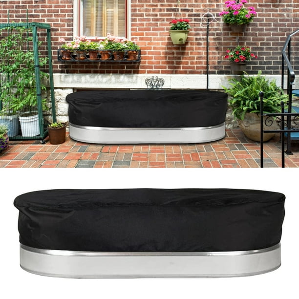 Bobasndm 4ft Oval Stock Tank Pool Cover for Round End Stock Tank Farm