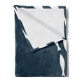 thumbnail image 2 of Navy Blue Soft Flannel Fleece Throw Blanket, Ocean Aqua Navy Themed School of Fish Swimming in a Circle Print, Cozy Plush for Indoor and Outdoor Use, 60" x 80", Navy Blue and White, by Ambesonne, 2 of 5