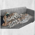 thumbnail image 6 of Modern Soft Flannel Fleece Throw Blanket, Forest Illustration with Trees Silhouettes Branches Hand Drawn Print, Cozy Plush for Indoor and Outdoor Use, 50" x 70", Orange Black and White, by Ambesonne, 6 of 6