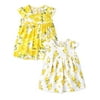 Baby Girls Yellow Dress, Pack of Two