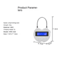 thumbnail image 4 of 4X Smart Time Lock LCD Display Time Lock Multifunction Electronic Timer, USB Rechargeable Temporary Timer Padlock,4 x Time Lock,white, 4 of 6